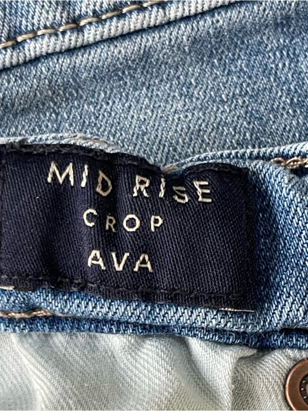 Lucky Brand Women's Size 12 Midi Rise Straight Leg Jeans Light Blue - Picture 13 of 16